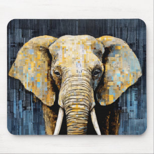 Olifant Dier Art Decor Verf Mozaïek Muismat