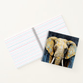 Olifant Dier Art Decor Verf Mozaïek Notitieboek (Binnen)