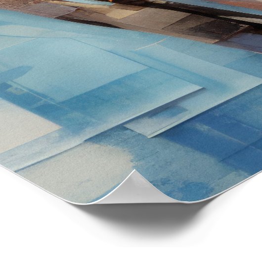 Olifant Dier Art Decor Verf Mozaïek Poster (Hoek)