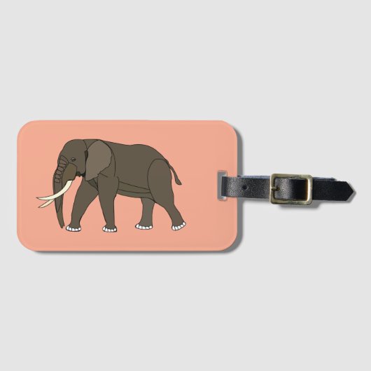 Olifant Dier Bagagelabel (Voorkant (horizontaal))