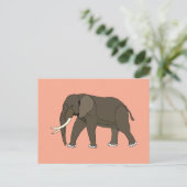 Olifant Dier Briefkaart (Staand voorkant)