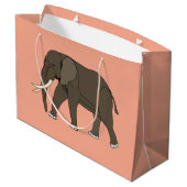 Olifant Dier Groot Cadeauzakje (Achterkant Gekanteld)