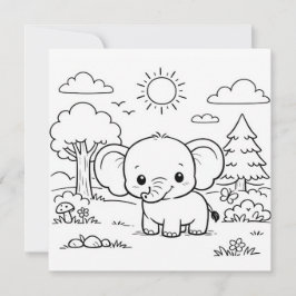 Olifant Dier Kinderen Kleurplaat 