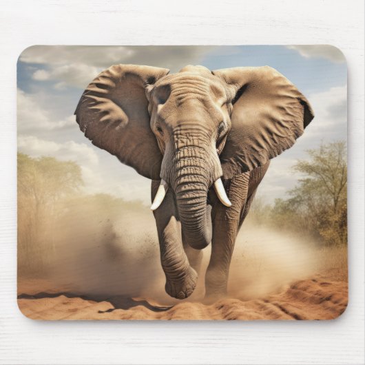 Olifant Dier Natuur Majestic Wild Muismat (Voorkant)