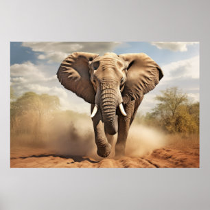 Olifant Dier Natuur Majestic Wild Poster