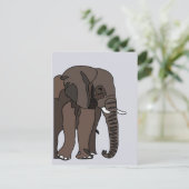 Olifant Dier Olifant Briefkaart (Staand voorkant)