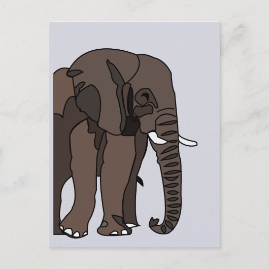 Olifant Dier Olifant Briefkaart (Voorkant)