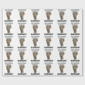 Olifant Dier Safari Grappige Olifant Cadeaupapier (Vlak)