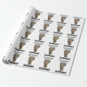 Olifant Dier Safari Grappige Olifant Cadeaupapier (Uitgerold)