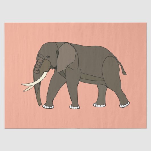 Olifant Dier Tissuepapier (Voorkant)