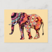 Olifant Dier Traditionele Chinese Patronen Briefkaart (Voorkant)