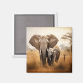 Olifant Dier Wild Beauty Freedom Wilderness Kunst Magneet (Voorkant / Achterkant)