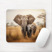 Olifant Dier Wild Beauty Freedom Wilderness Kunst Muismat (Met muis)