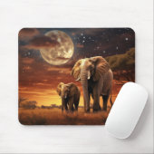 Olifant Dier Wilderness Kleurrijke Kunst Muismat (Met muis)