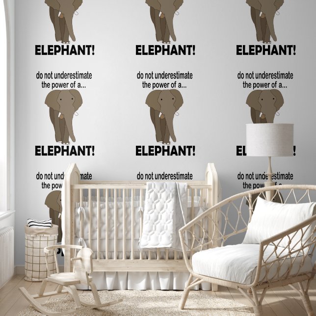 Olifant Dier Wildlife Grappige Olifant Behang (Kinderen)
