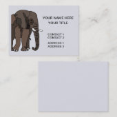 Olifant Dieren Kunst Visitekaartje (Voorkant / Achterkant)