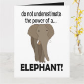 Olifant Dieren Safari Grappige Olifant Kaart (Gele Bloem)