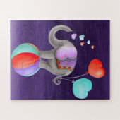 Olifant dierencircus waterverf puzzel legpuzzel (Horizontaal)