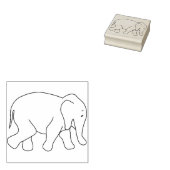 Olifant Dierencontouren Rubberstempel (Gestempeld)