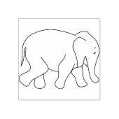 Olifant Dierencontouren Rubberstempel (Afrduk)