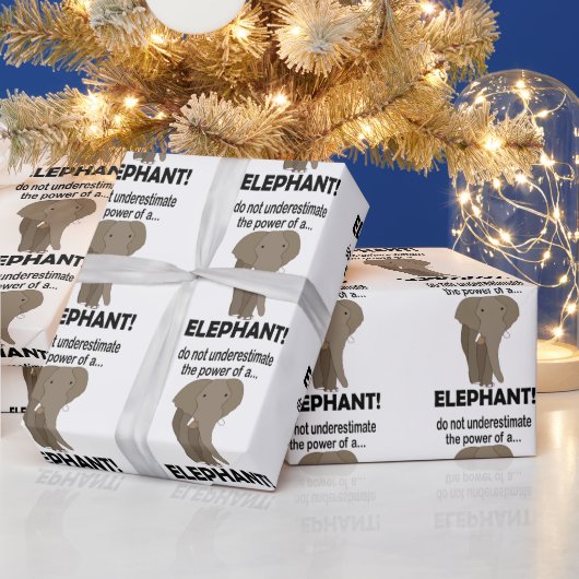 Olifant Dierensafari Grappige Olifant Cadeaupapier (Feestdagen)