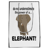Olifant Dierensafari Grappige Olifant Medium Cadeauzakje (Achterkant)