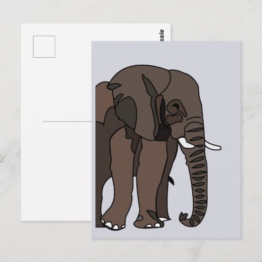 Olifant Dierlijke Olifant Briefkaart (Voorkant / Achterkant)