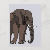 Olifant Dierlijke Olifant Briefkaart (Voorkant)