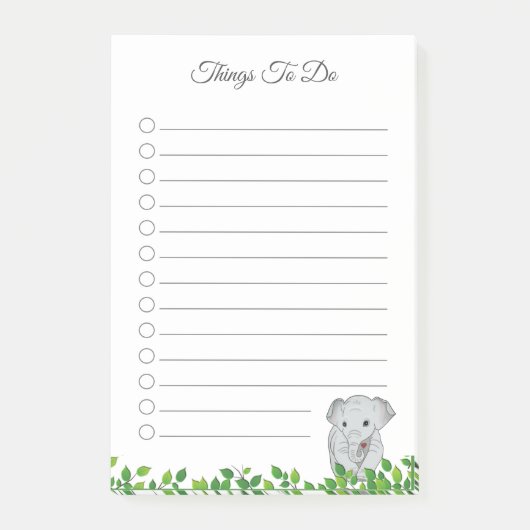Olifant Dingen Te Doen Post-it Notities Post-it® Notes (Voorkant)