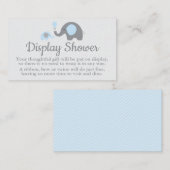 Olifant Display Douche Inserts in blauw en grijs Informatiekaartje (Voorkant / Achterkant)