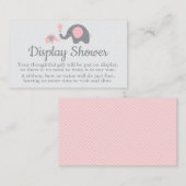 Olifant Display Douche Inserts in roze en grijs Informatiekaartje (Voorkant / Achterkant)