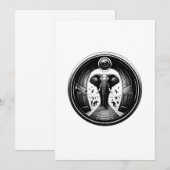 Olifant door de Peephole Doorway | Fisheye Kaart (Voorkant / Achterkant)