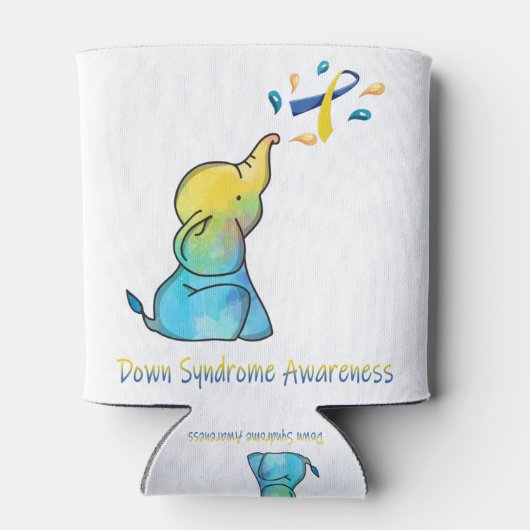 Olifant Down Syndroom Awareness Support Gifts Blikjeskoeler (Achterkant)