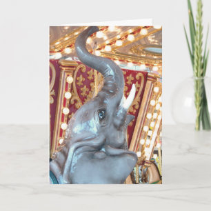 Olifant draaimolen, verjaardag kaart