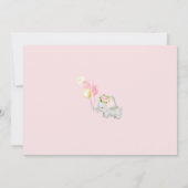 Olifant Drive By Baby Shower Uitnodiging (Achterkant)