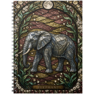 Olifant Droge Vlakten Illumina Glas in Lood Notitieboek