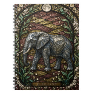 Olifant Droge Vlakten Illumina Glas in Lood Notitieboek
