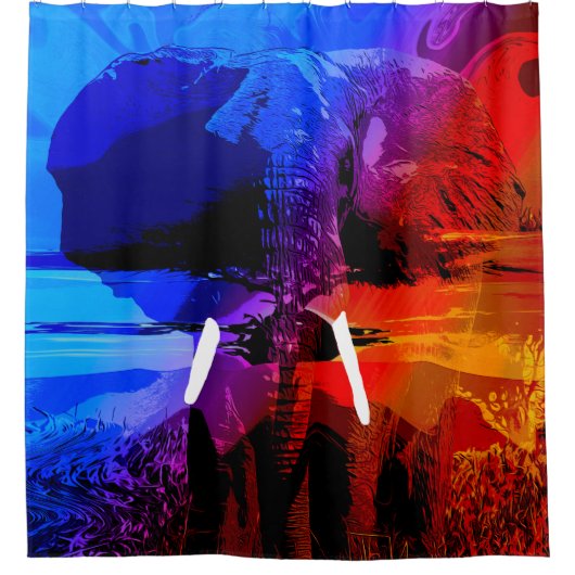 Olifant droom douche gordijn (Voorkant)