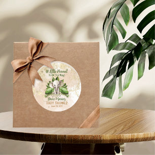 Olifant Een beetje pinda is op weg naar het Baby s Ronde Sticker