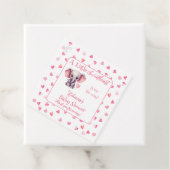 Olifant Een Kleine Liefje Meisje Baby shower Bedankjes Labels (In situ)