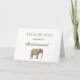 Olifant Eenvoudig Dank Je Dat Je Mijn Bruidsmeisje Kaart