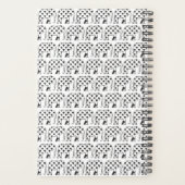 Olifant Eenvoudige Zwart en Wit Naam Planner (Achterkant)