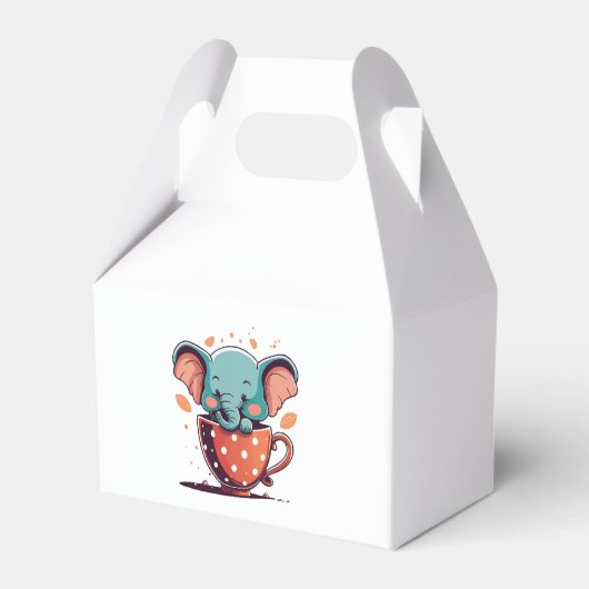 Olifant Elegantie Bedankdoosjes (Voorkant Zijde)