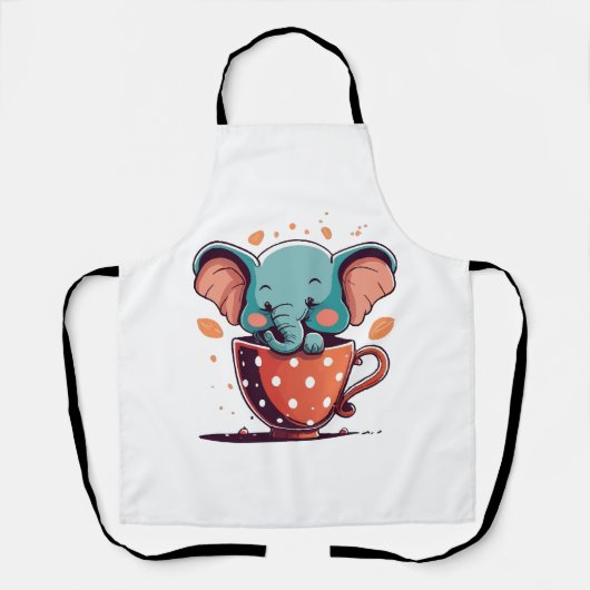 Olifant Elegantie Schort (Voorkant)