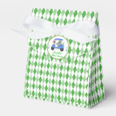 Olifant en aap golf baby shower return voor baby j bedankdoosjes (Voorkant Zijde)