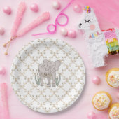 Olifant en Bamboe Papieren Bordje (Feest)