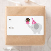Olifant en Cupcake Gift Labels (Insitu)