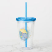 Olifant en gele paraplu acryl drinkbeker (Voorkant)