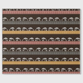 Olifant en Giraffe Afrikaans Safari Wrapping Papie Cadeaupapier (Vlak)