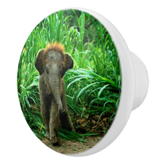 Olifant en gras keramische knop (Rechts)